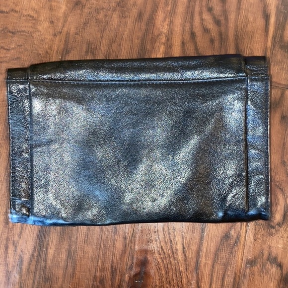 Elliott Lucca black clutch purse shoulder bag interior zipper pocket 11”x7”​ - Picture 7 of 14